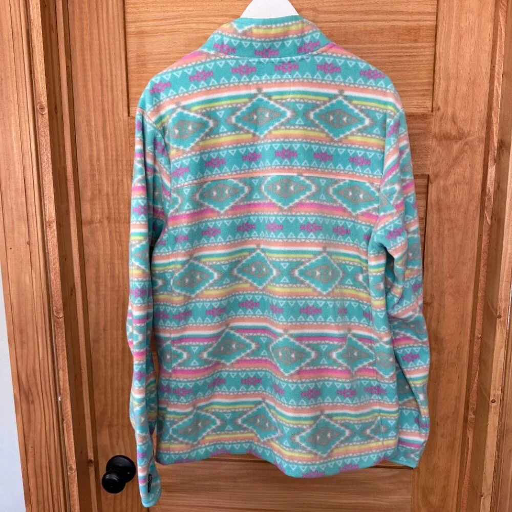 Chubbies Flame Commander Pastel Aztec Pattern Quarter Zip Sweater Men's XL